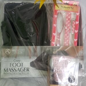 Prescott & Taylor Black Foot Massager and Pedicure Set